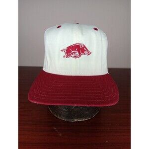 VTG New Era Arkansas Razorbacks Hat Cap Pro Model Fitted 6 7/8 Made In USA EUC